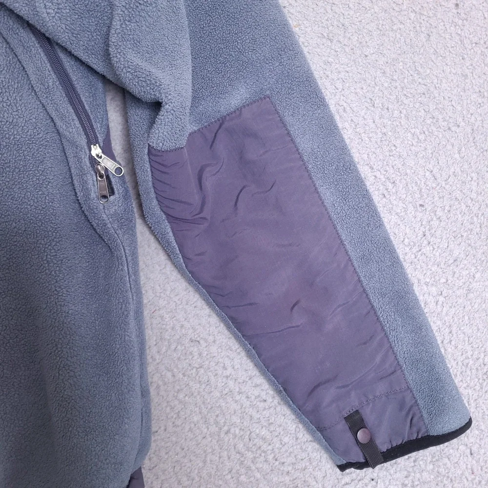 The North Face Denali Fleece Jacket Mens Small Blue Gray‎ Full Zip Polartec Coat